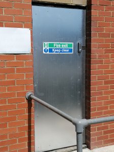 Steel sheet on door