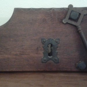 Old antique lock and key